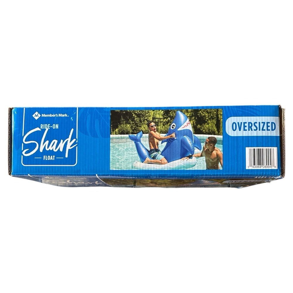 Member's Mark Oversized SHARK Ride-On Pool Water Float New In Box - Picture 4 of 6